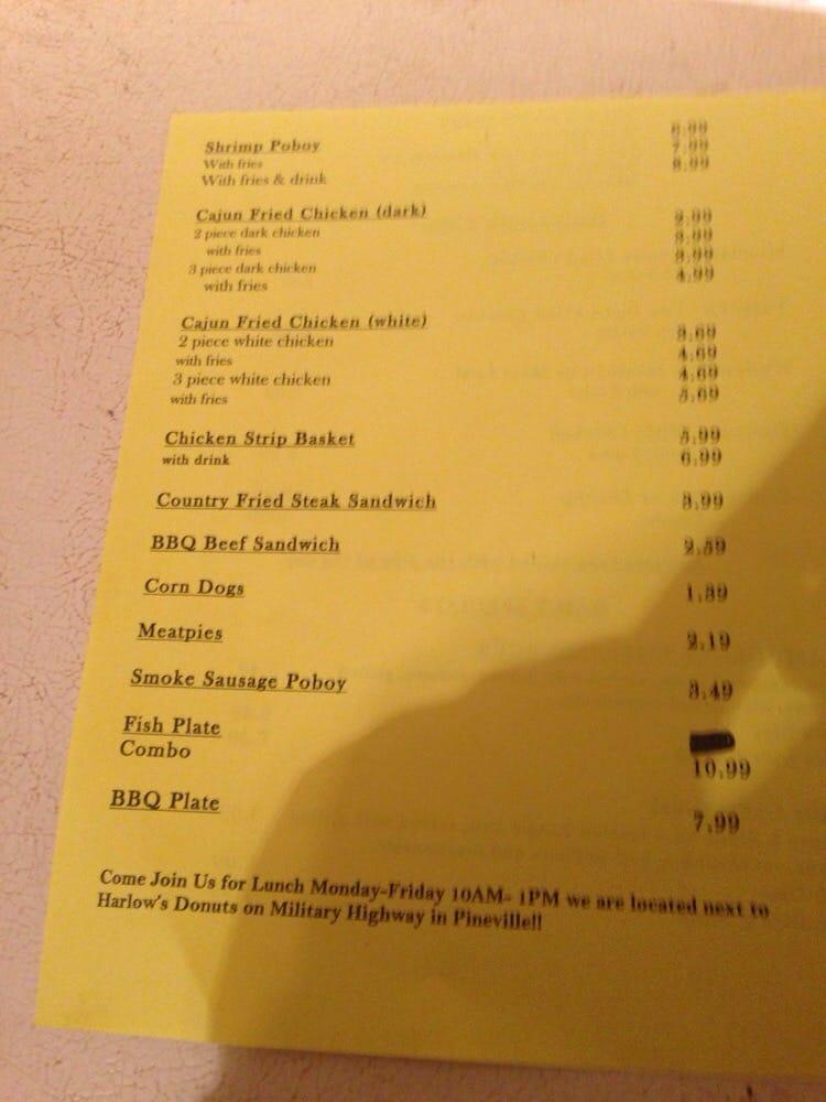 Menu at Jacks Food Mart, Pineville