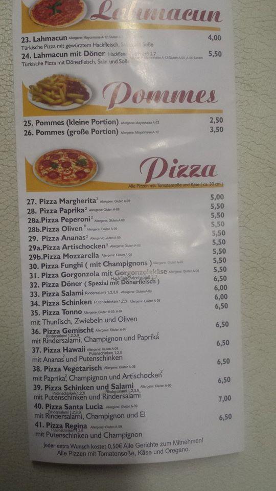 Speisekarte von Star Restaurant und Pizzeria, Meckenbeuren