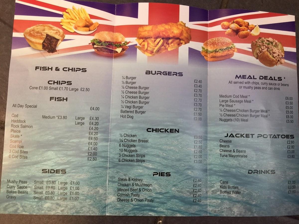 Menu at Bridgemary's Finest Fish & Chips fast food, Gosport