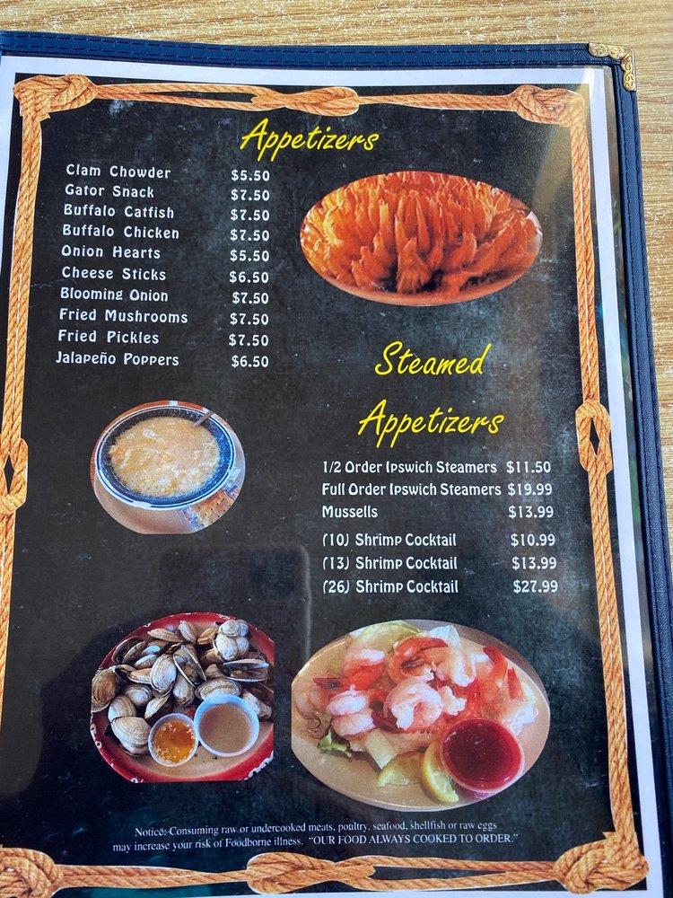 Menu at Essex Seafood House (two) restaurant, Pierson