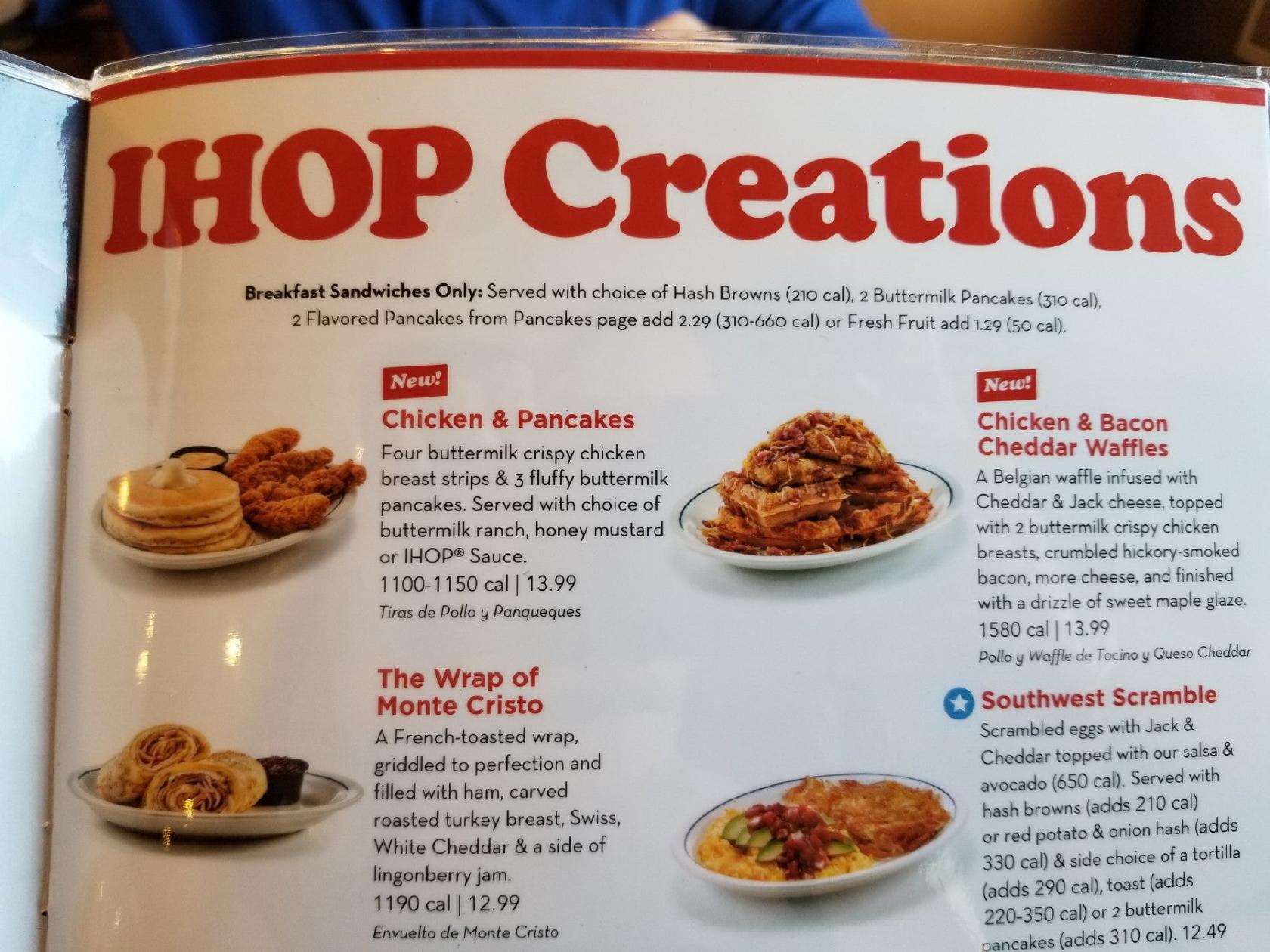 Menu at IHOP restaurant, Ventura, S Victoria Ave