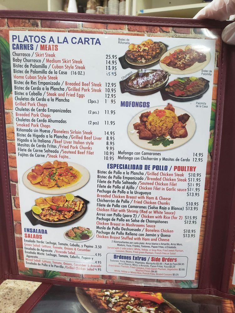 Menu at El Pio Pio restaurant, Jersey City