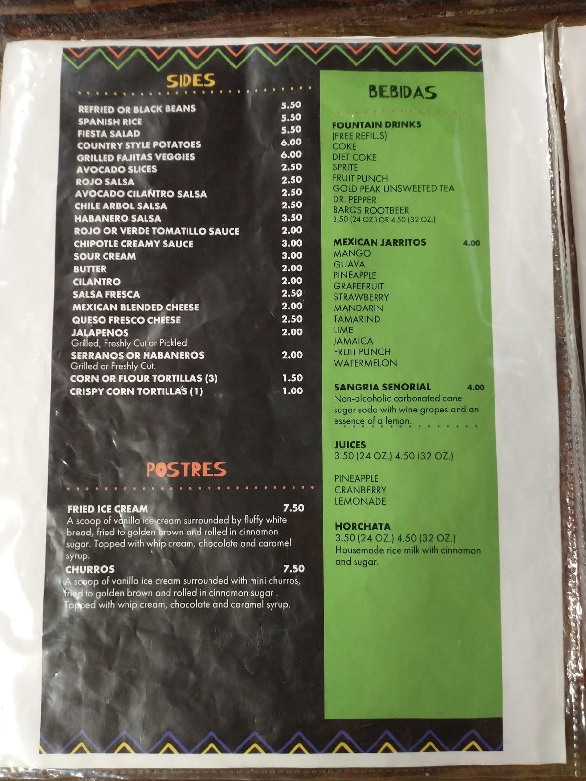 Menu at Chile Relleno restaurant, Kaneohe