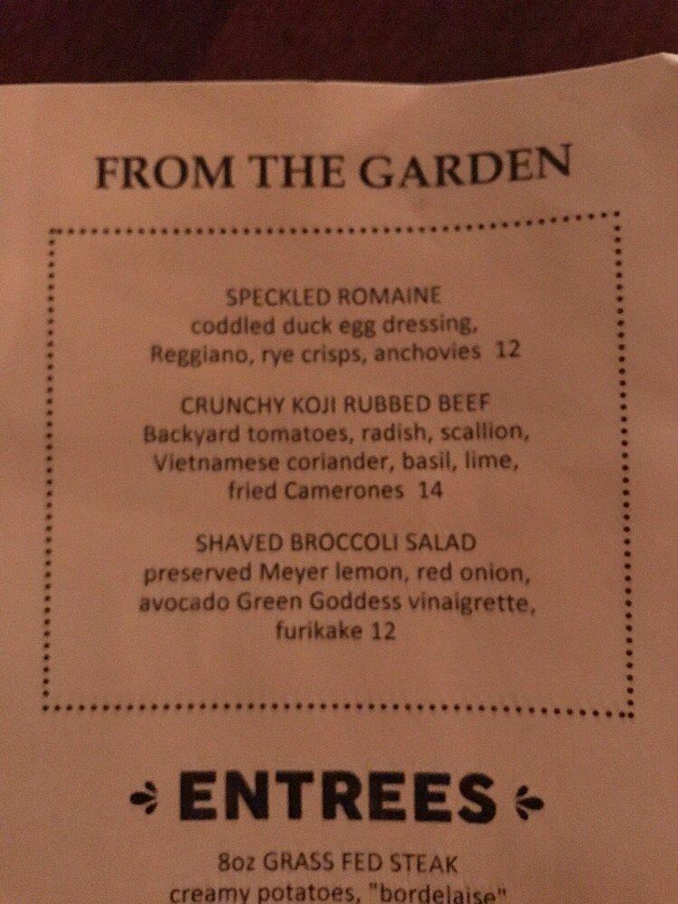 Menu at Walkers Maine pub & bar, York