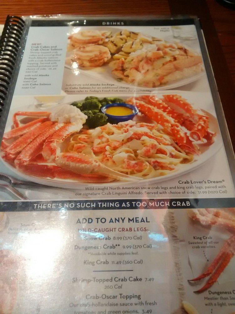 Menu at Red Lobster restaurant, Kennewick, N Columbia Center Blvd