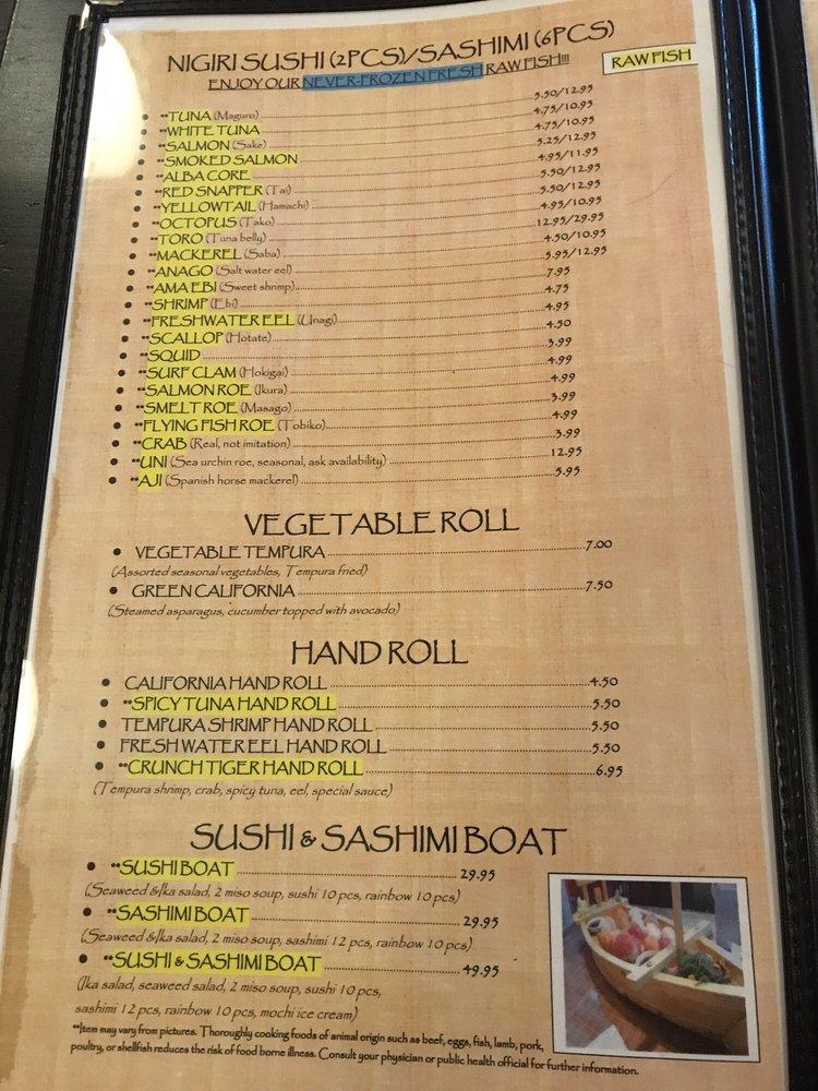 Menu at Itto Sushi restaurant, Midvale, 856 Fort Union Blvd