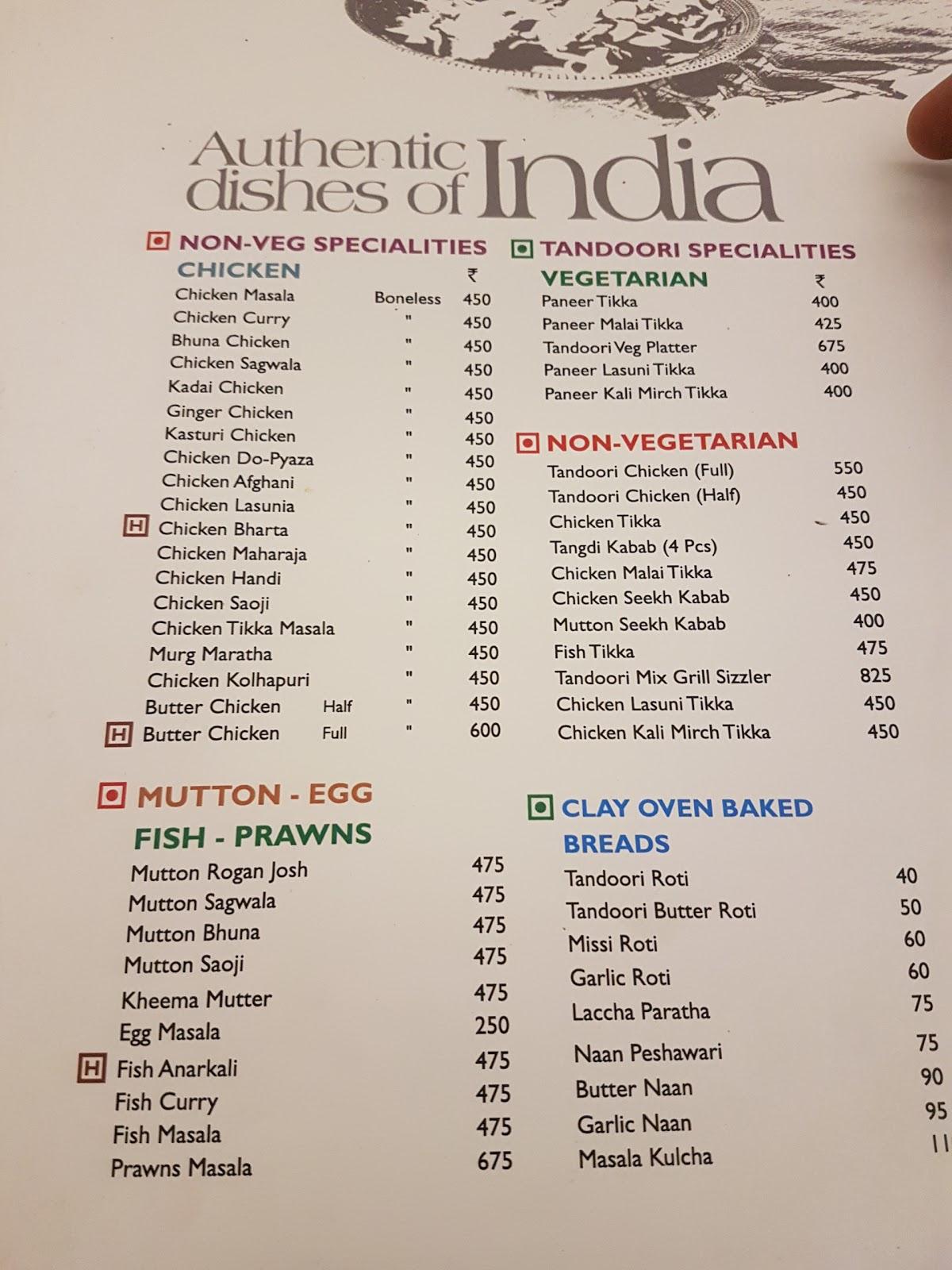 Menu at Ashoka Restaurant, Nagpur, 60 Residency Road Near Hotel LB Sadar Bazar