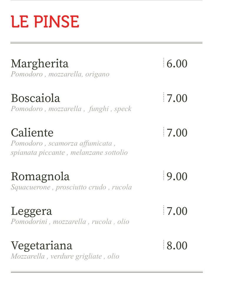 Menu di Bar Castell 