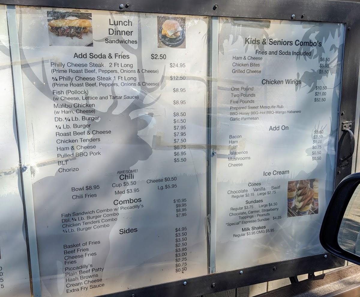 Menu at Hunters restaurant, Ely