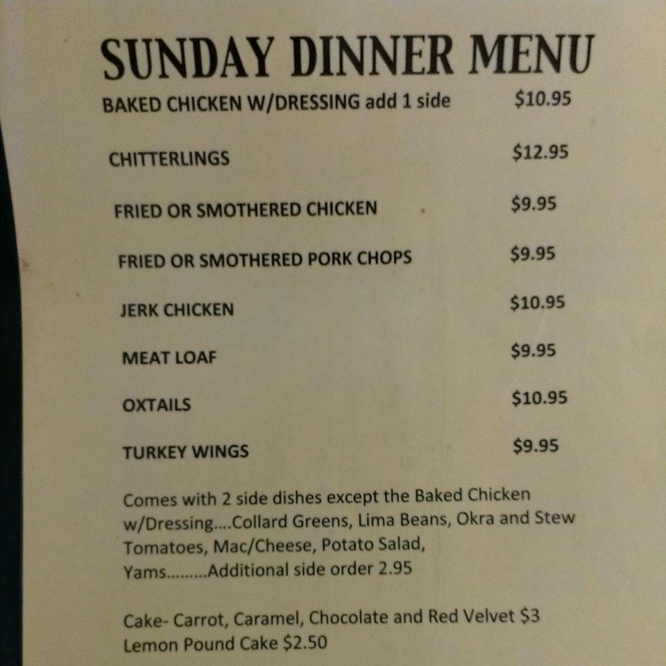 Menu at My Brother's Soul Food Heaven restaurant, Fort Lauderdale