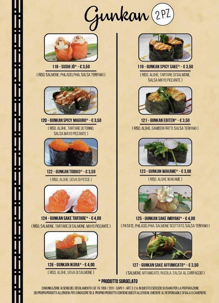 Menu di Ristorante Cinese Giapponese Hong Kong 