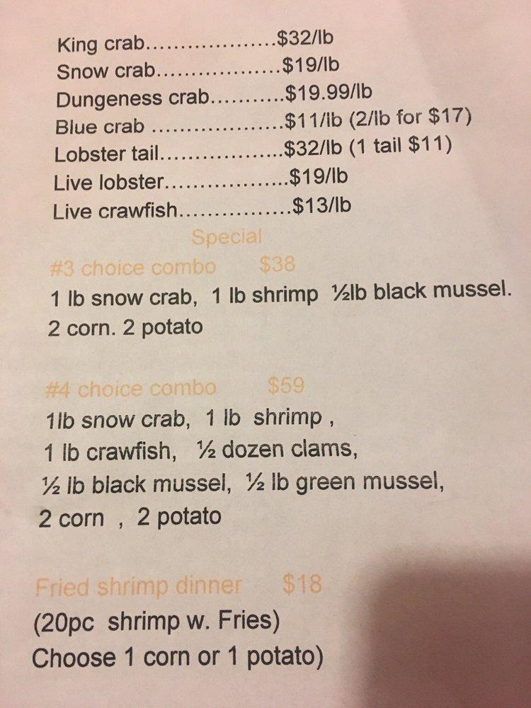 Menu at Seafood Boil restaurant, Dunellen