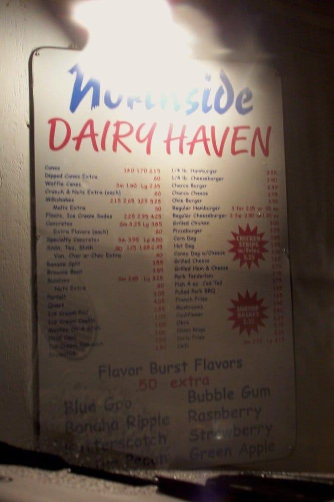 Menu at Northside Dairy Haven restaurant, Edwardsville