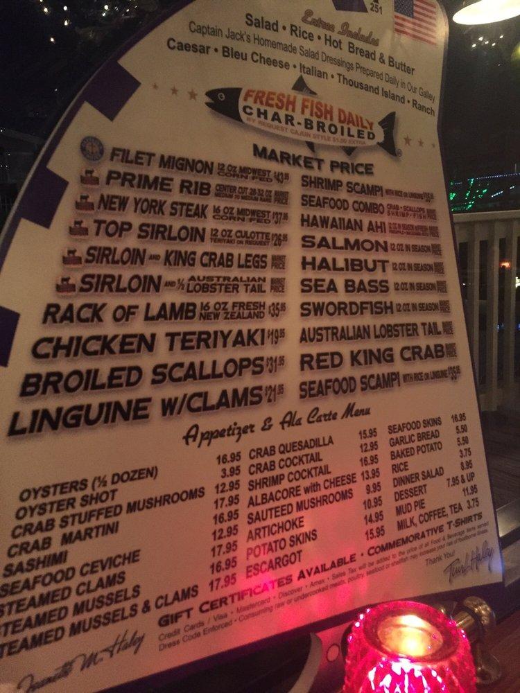 Menu at Captain Jack's pub & bar, Long Beach