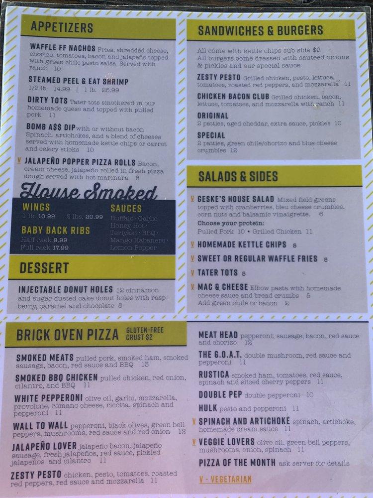 Menu at Union Draft House Tierra Este pub & bar, El Paso, Tierra Este