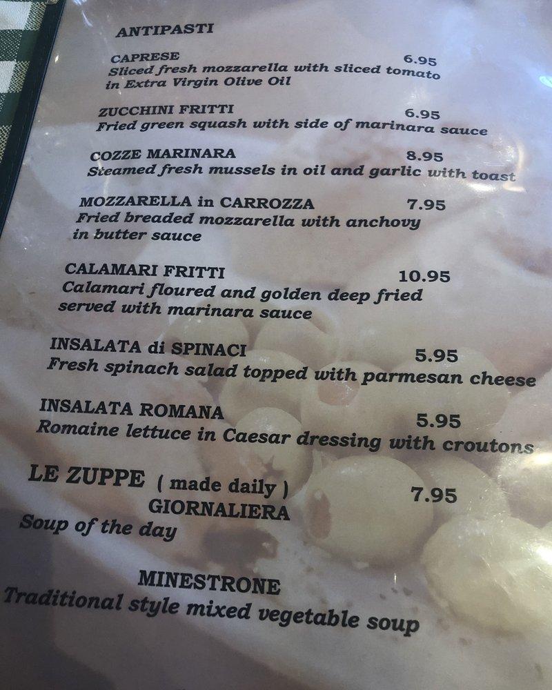 Menu at The Esposito's Fairfax restaurant, Fairfax