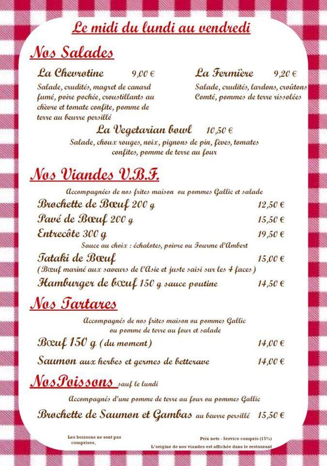 Menu At Amour De Pomme De Terre Restaurant Nantes