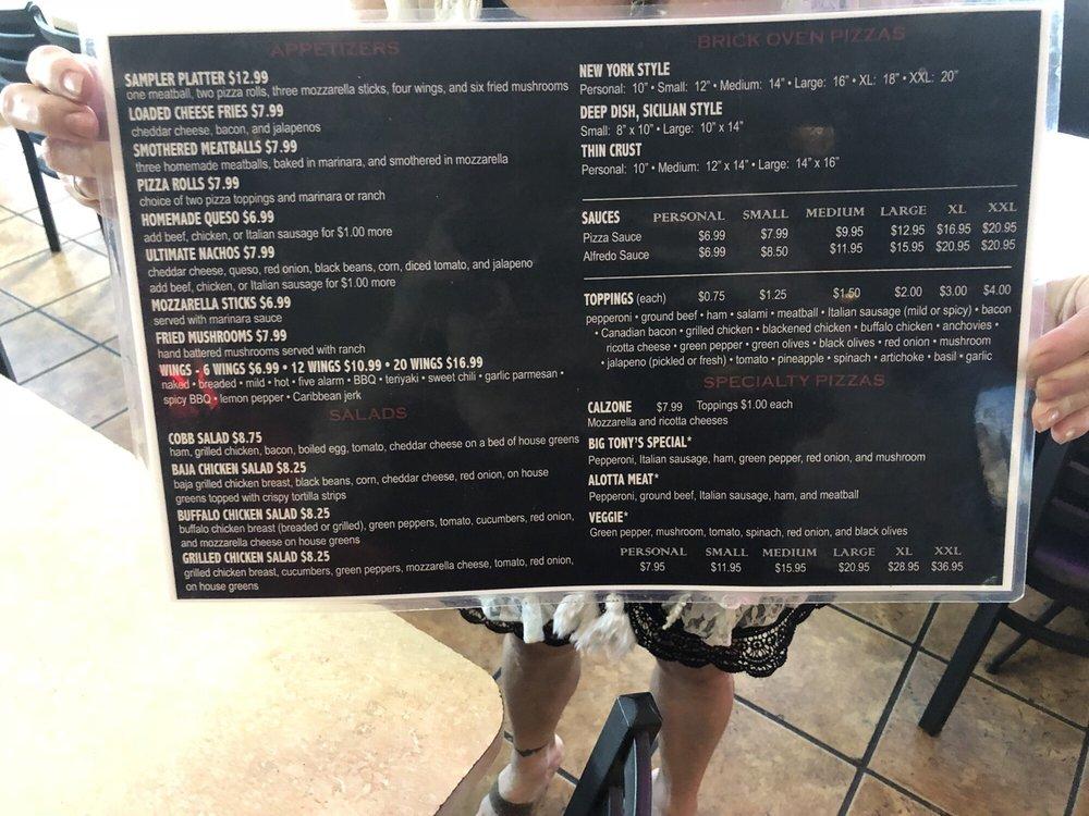 Menu at Mckinney Pizza Tavern pub & bar, McKinney