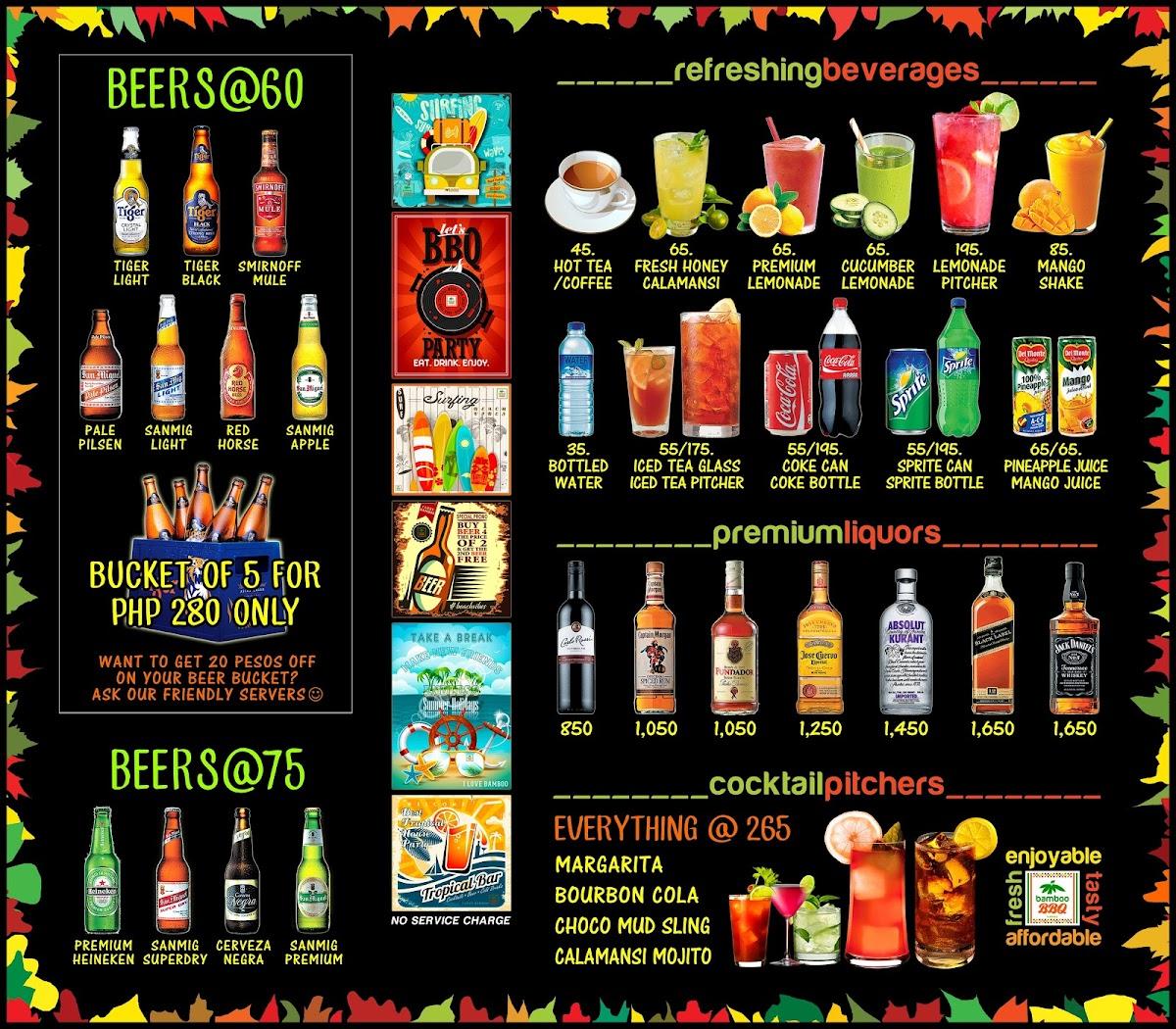 Carta de Bamboo BBQ Kamias, Ciudad Quezon