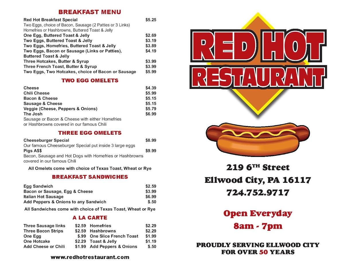 Menu At Red Hot Restaurant Ellwood City menu-at-red-hot-restaurant-ellwood-city