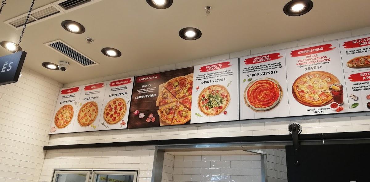 Menu at Pizza Hut Express KöKi Terminál restaurant, Budapest, KöKi Center