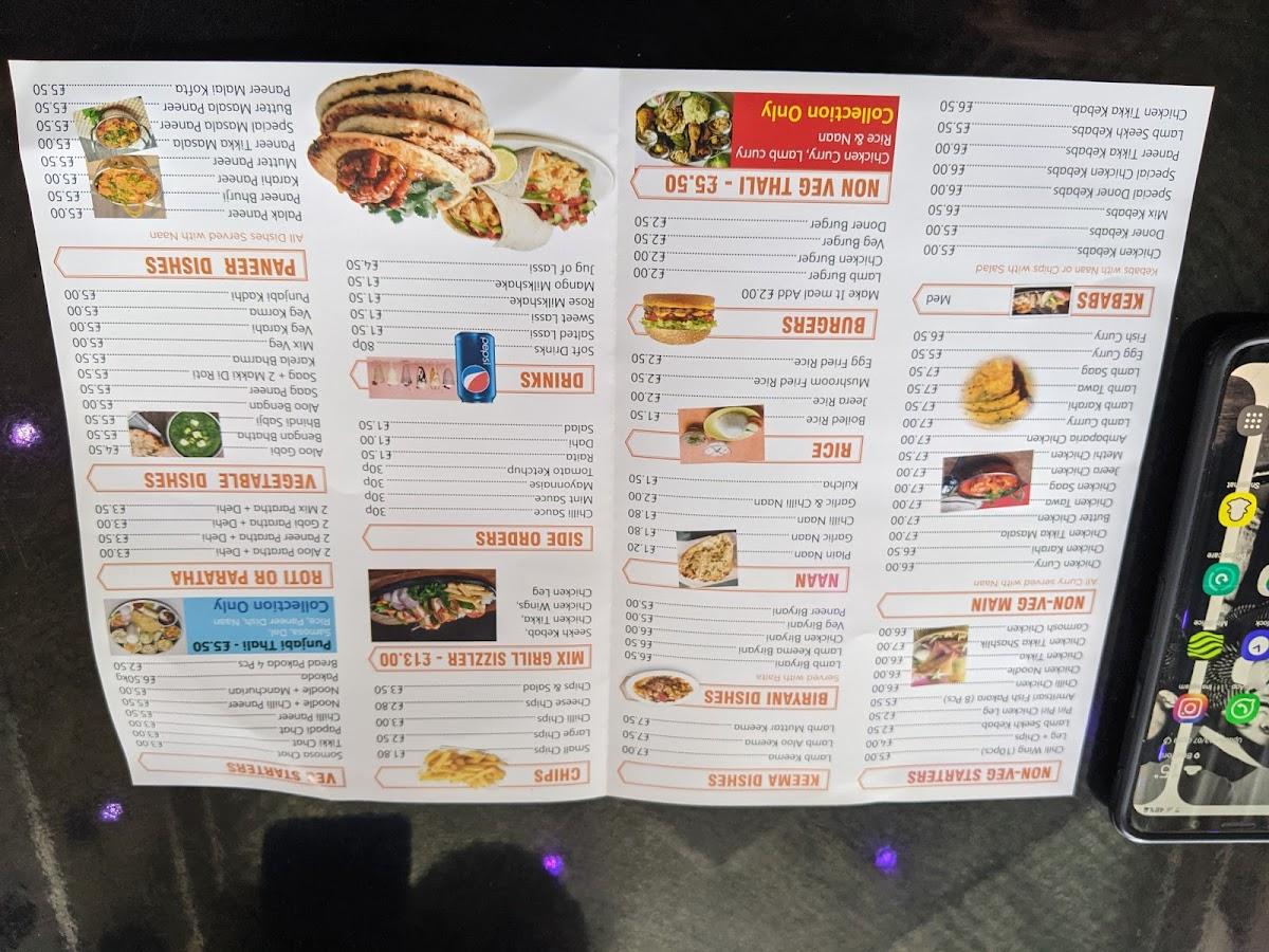 Menu At Punjabi Karahi Restaurant Leicester