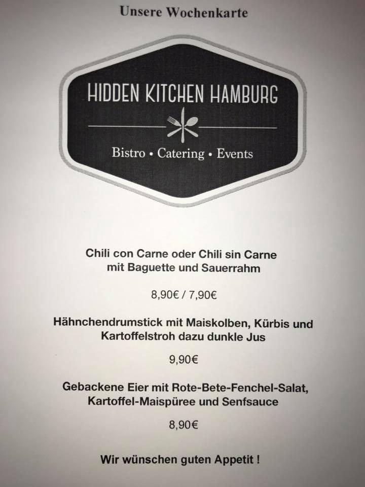 Speisekarte von Hidden Kitchen Hamburg restaurant, Hamburg