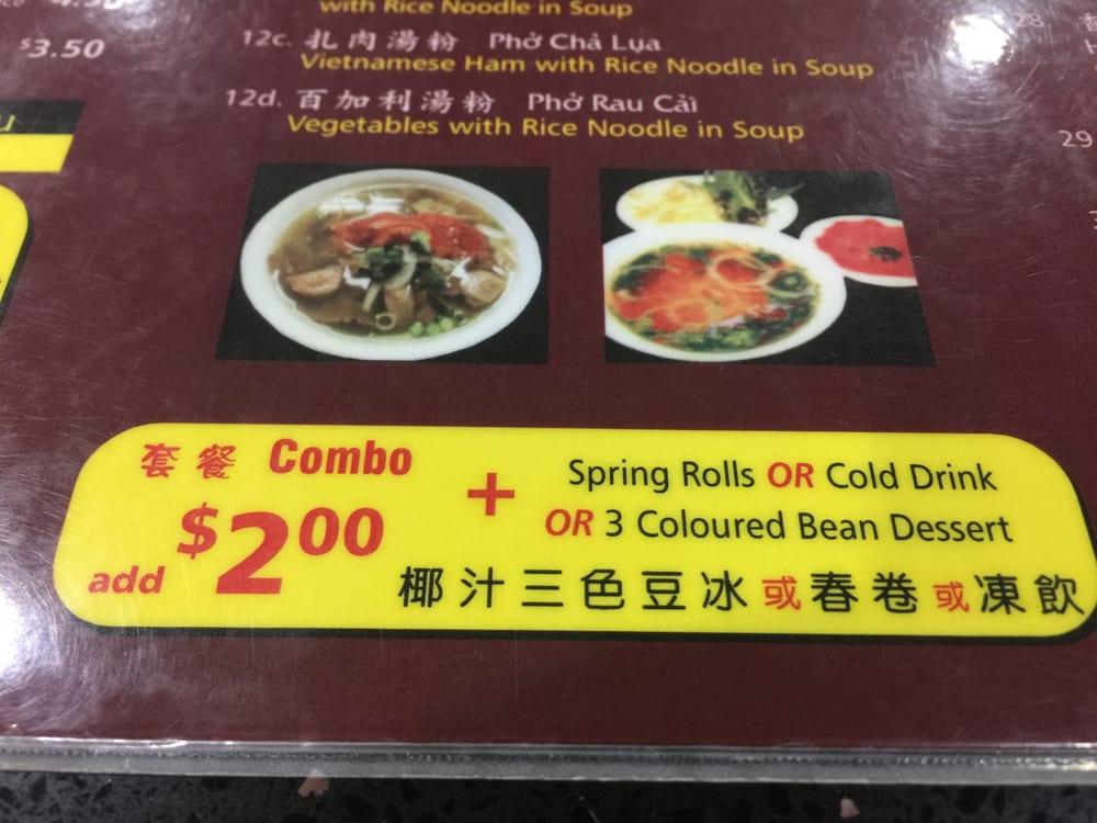 Menu at Pho Thai Hang 2 Restaurant, Vancouver