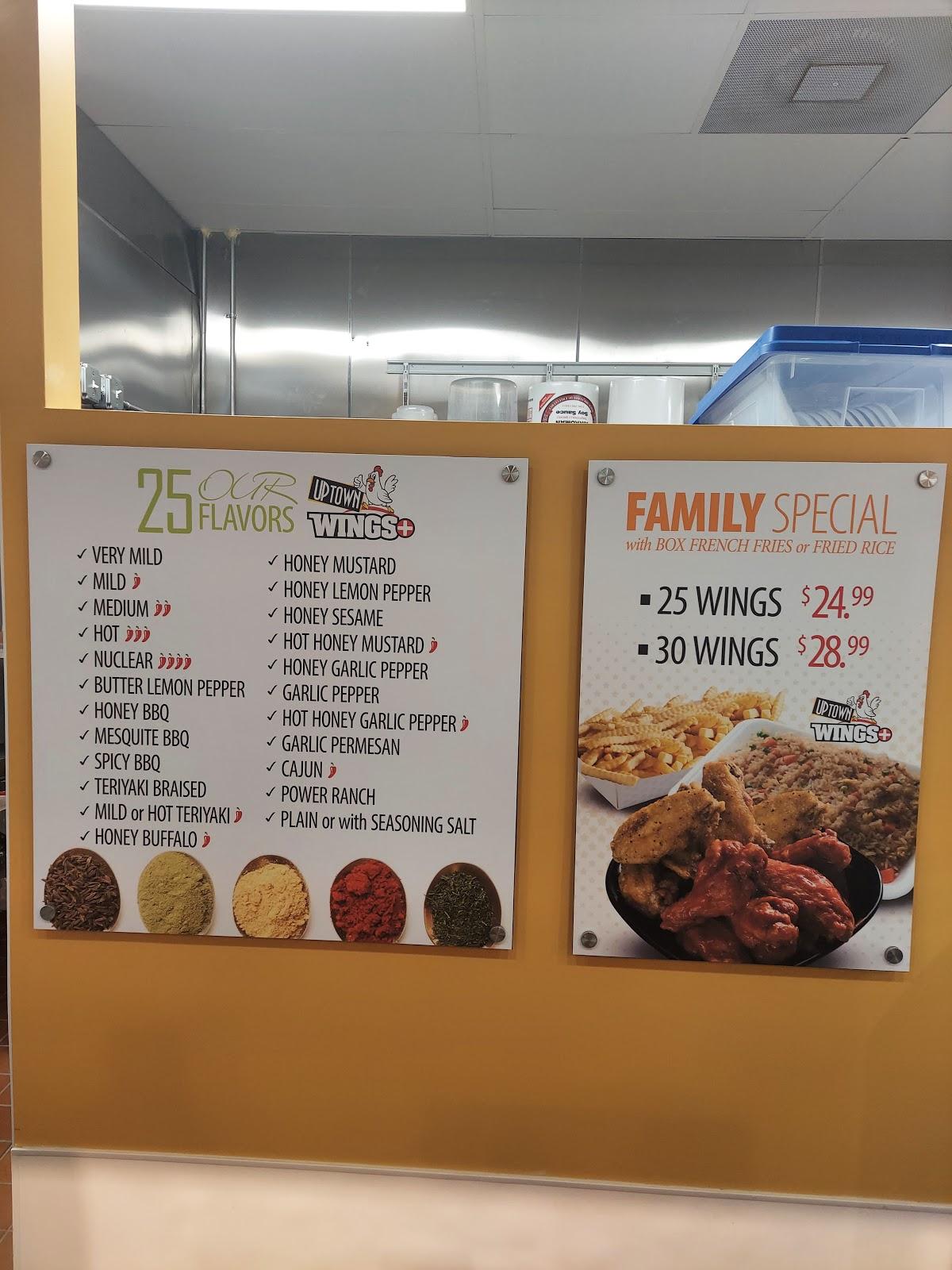 Menu at Uptown wings+ restaurant, Sugar Hill