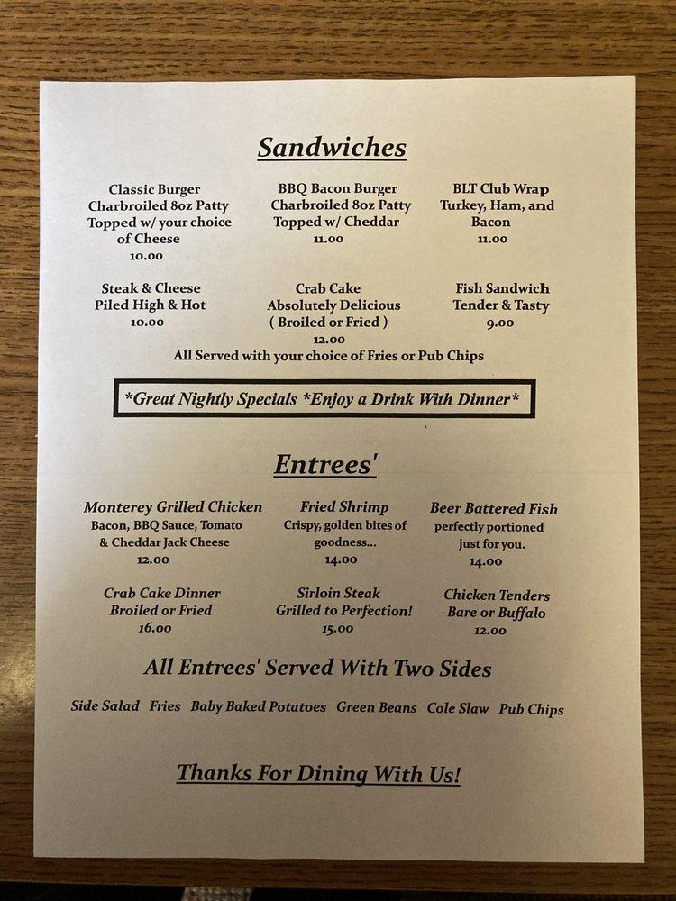 Menu at Heatherfields Restaurant and Lounge, Martinsburg