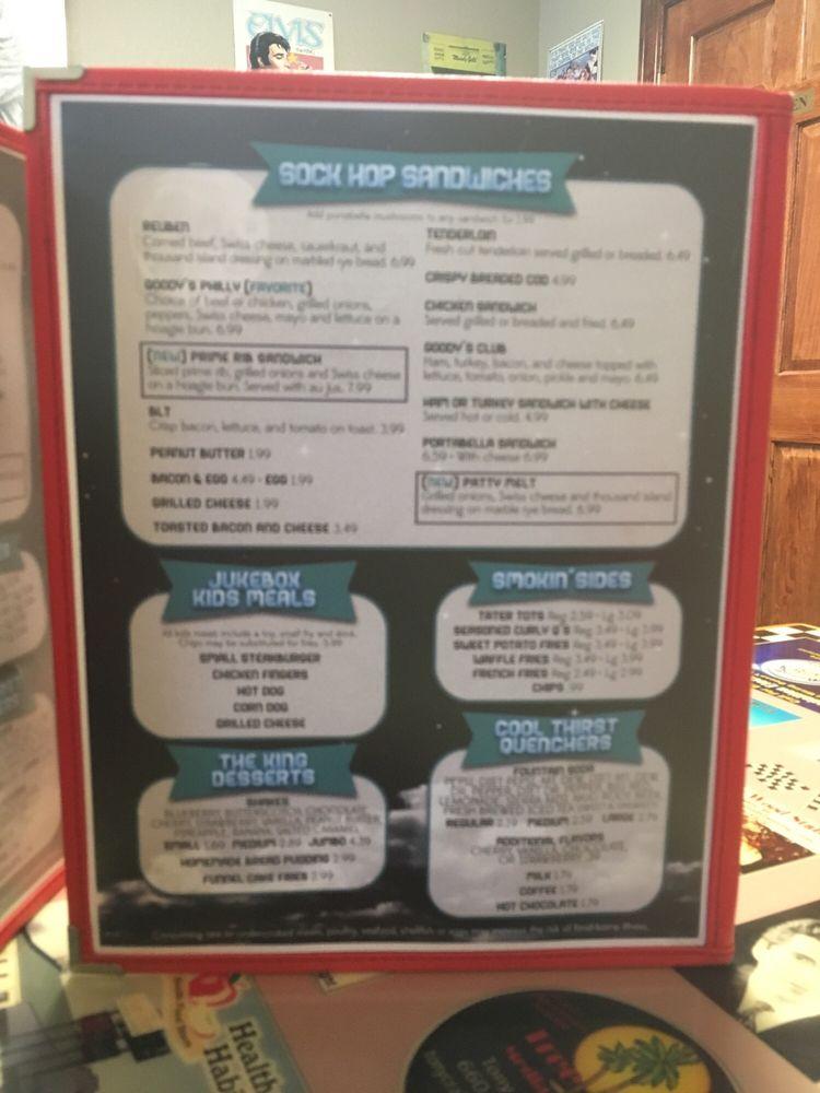 Menu at Goody's Steak Burgers fast food, Sedalia
