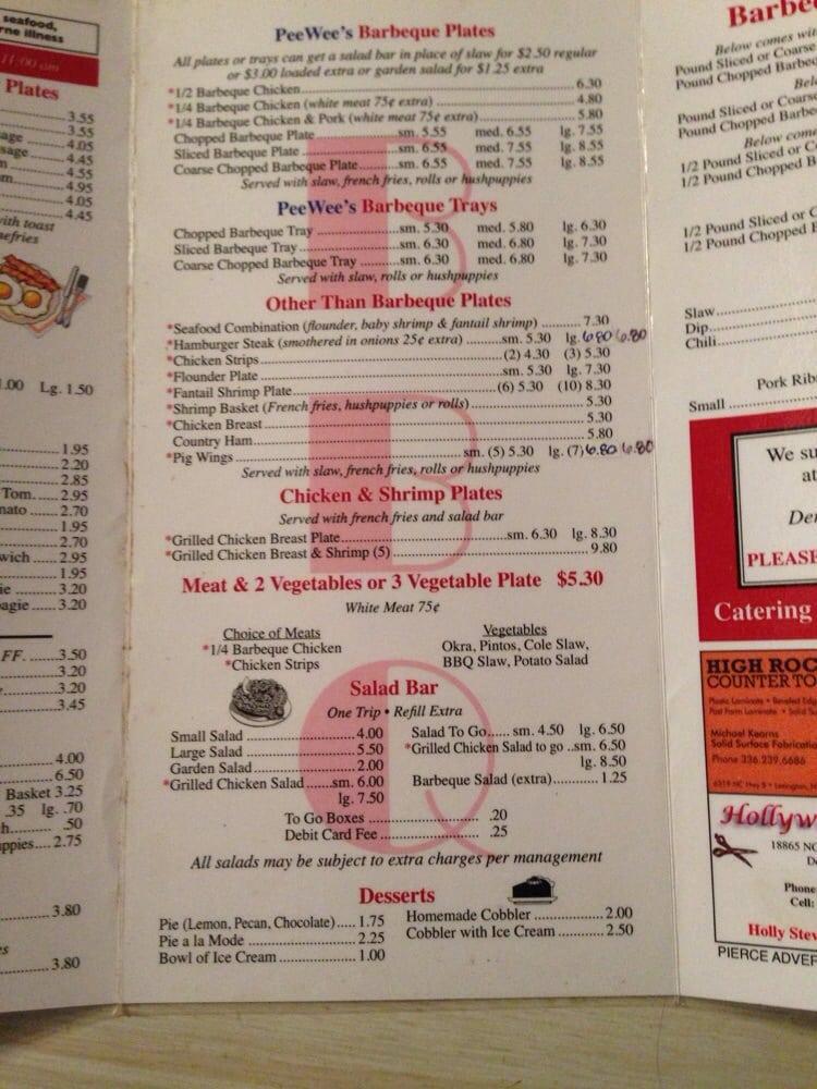 Menu at Troutmans Barbecue, Denton