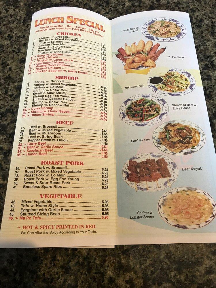 Menu at Hunan Wok restaurant, North East, Joseph Biggs Memorial Hwy 8