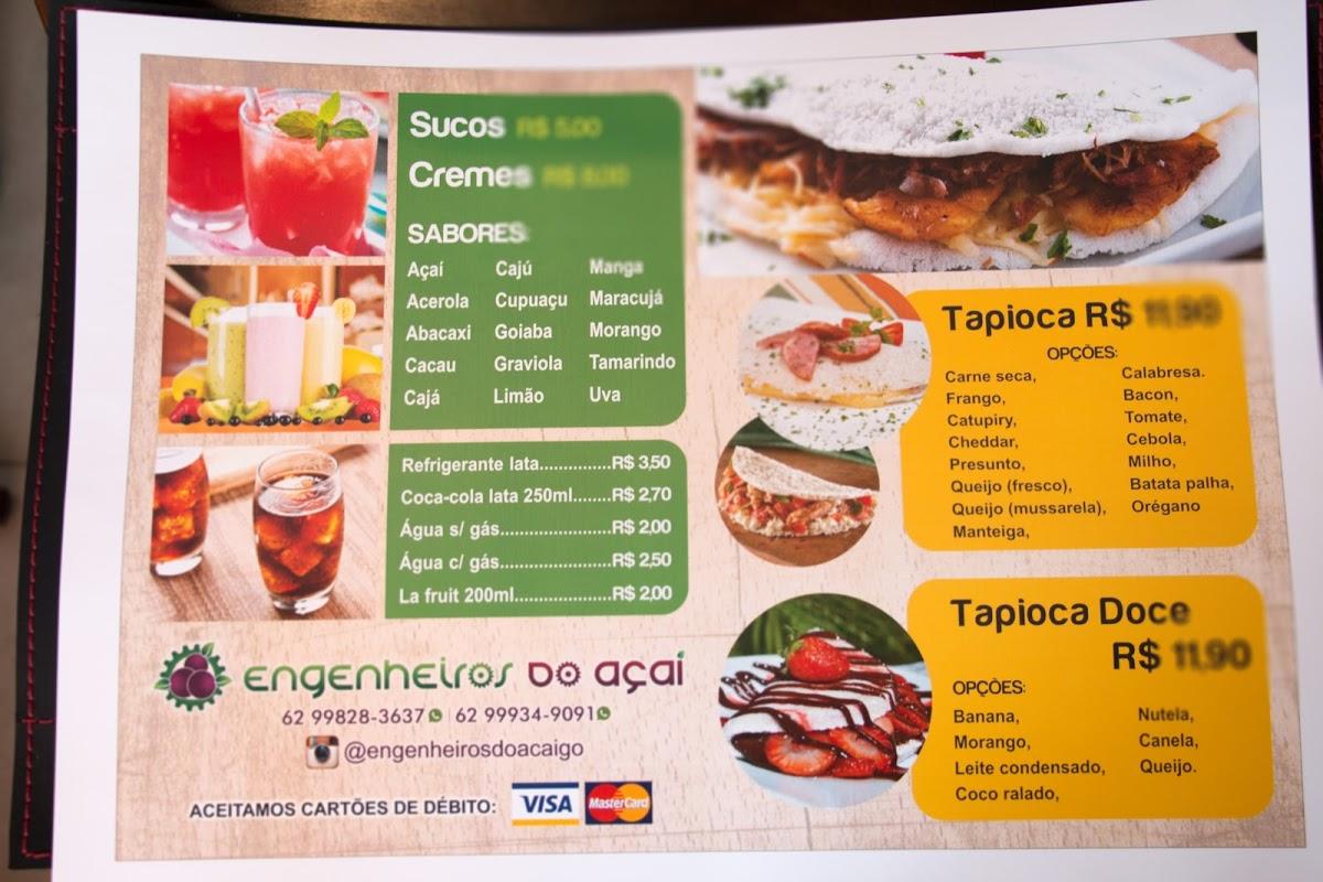 Engenho do açaí cardápio