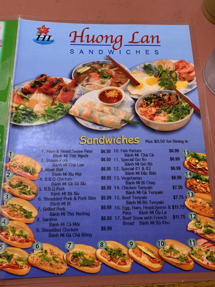 Menu at Huong Lan 10 restaurant, Fresno, E Kings Canyon Rd 102