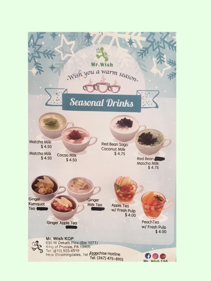 Menu at Mr.Wish KOP pub & bar, King of Prussia
