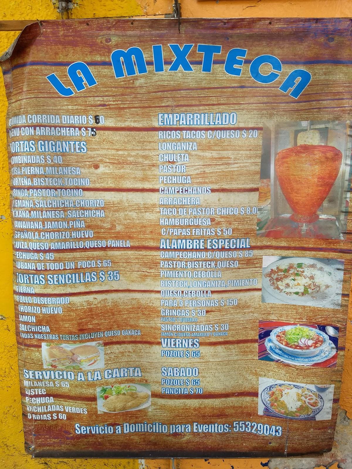 Carta del restaurante Cocina La Mixteca, Ciudad del México, Ajusco 49