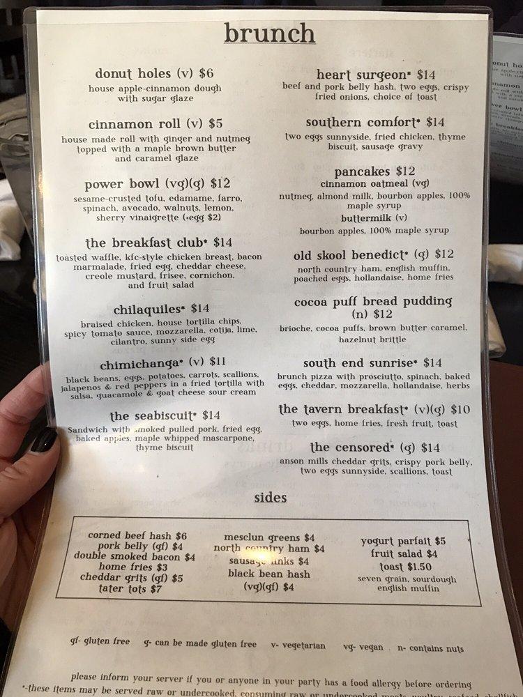 Menu at Five Horses Tavern - South End pub & bar, Boston, 535 Columbus Ave