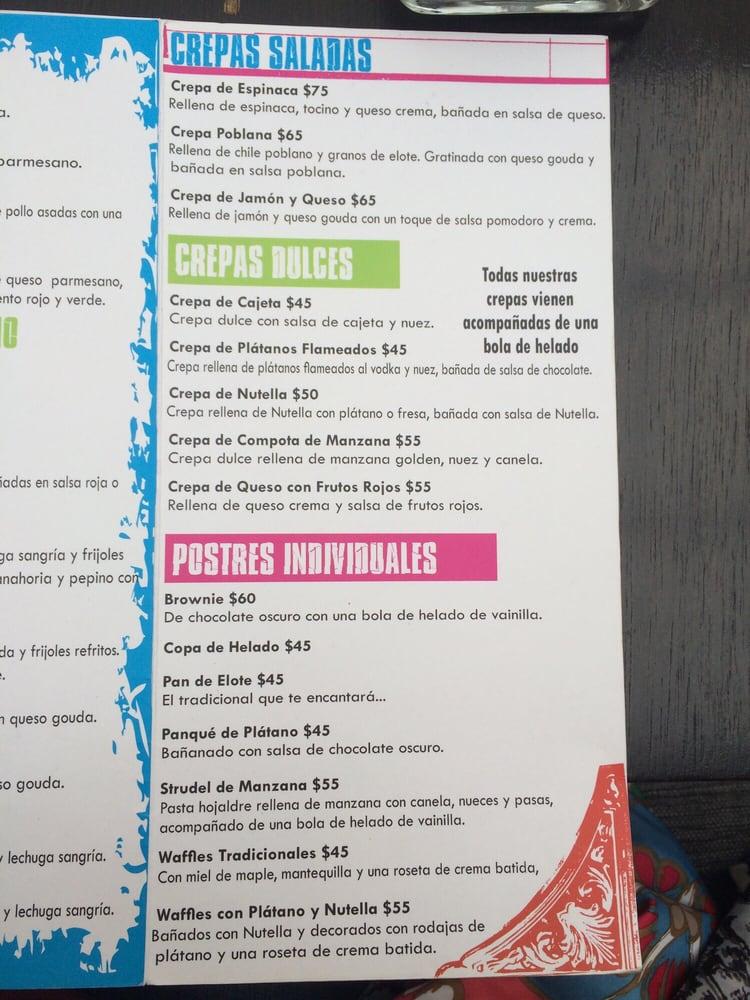 Menu At Republica Del Cafe Mexico City Dr Jos Mar A Vertiz