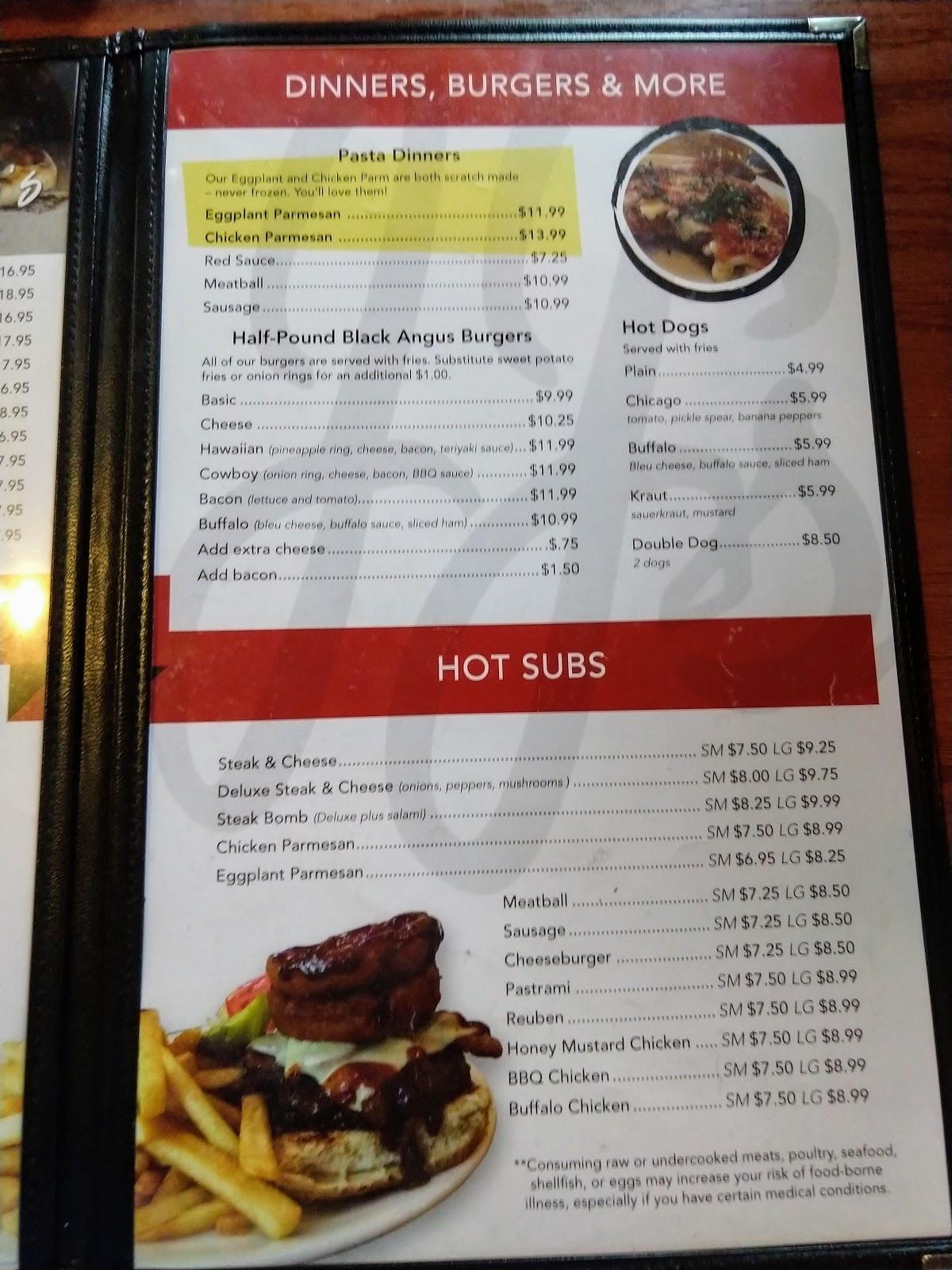 Menu at JJ's Woodfired Tavern pub & bar, Franklin