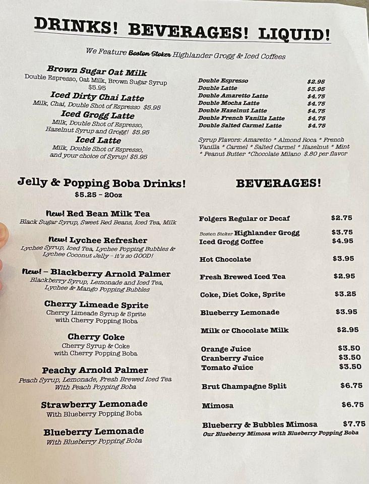 Menu at The Blue Berry Café Bellbrook desserts, Bellbrook