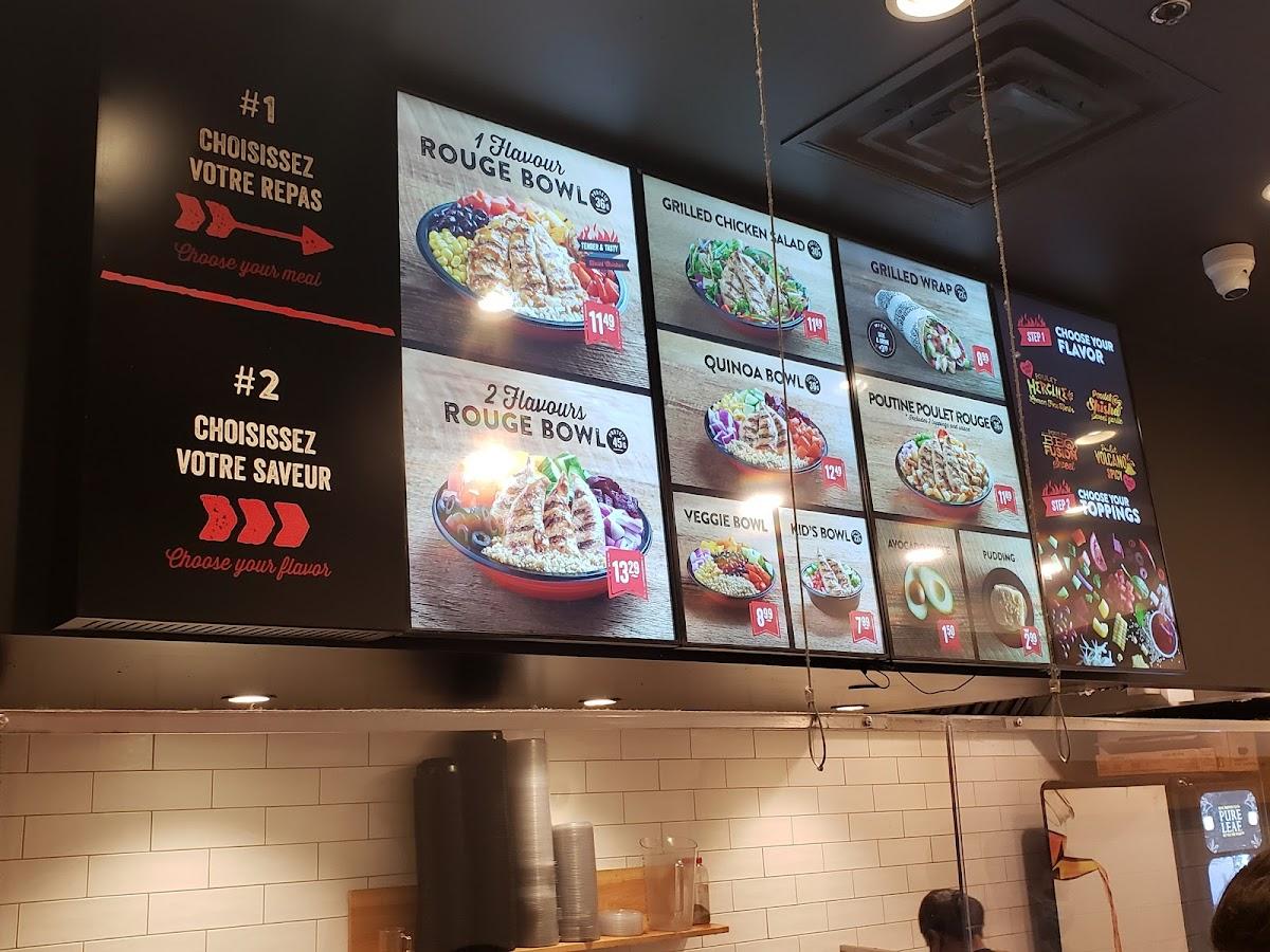 Menu at Poulet Rouge Ste-Catherine BBQ, Montreal, Saint-Catherine St W