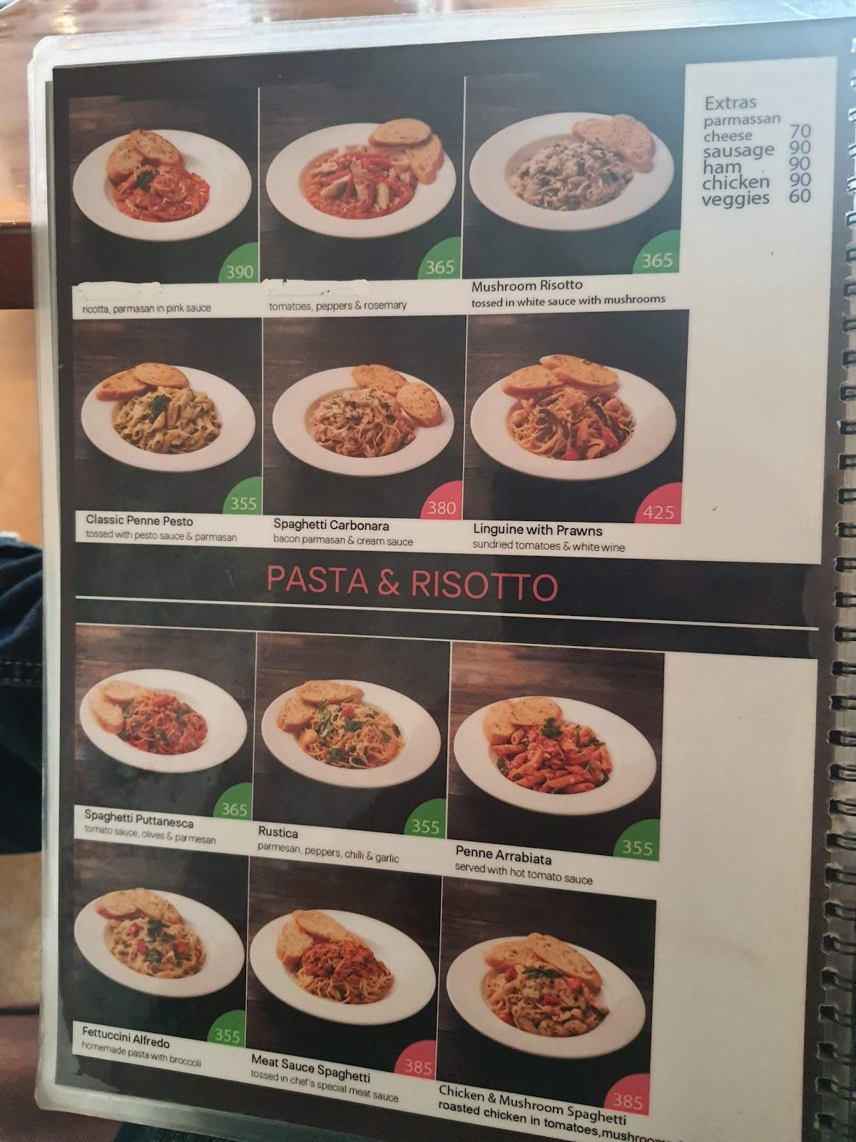 Menu at The Coffee Shop, Gangtok