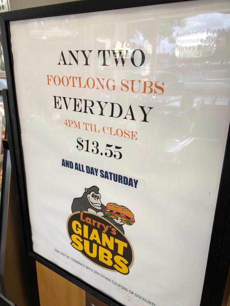 Larry's Giant Subs, 3611 St Johns Bluff 