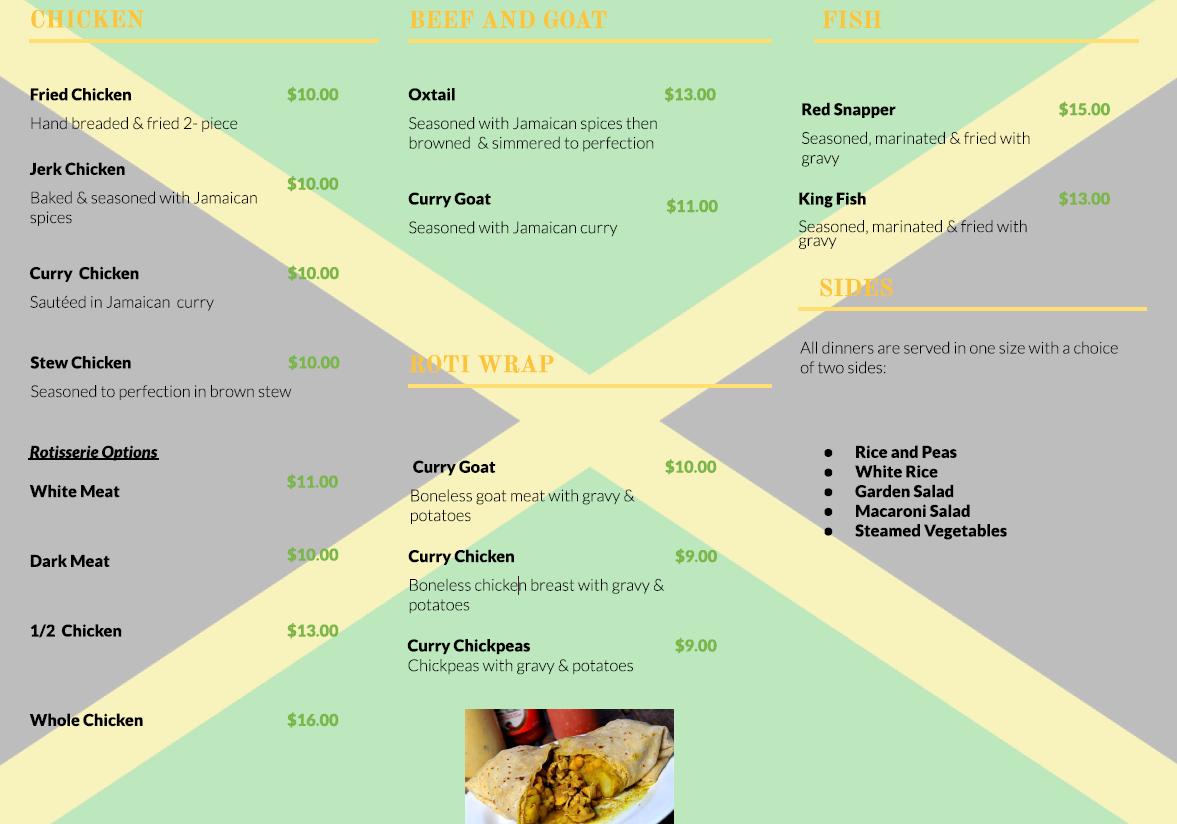 Menu at Ja-Nice Takeout restaurant, Hamilton, 12 Tisdale St N