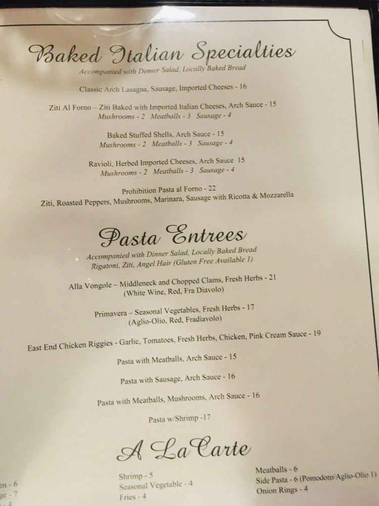 Menu at Green Arch Restaurant, Cortland