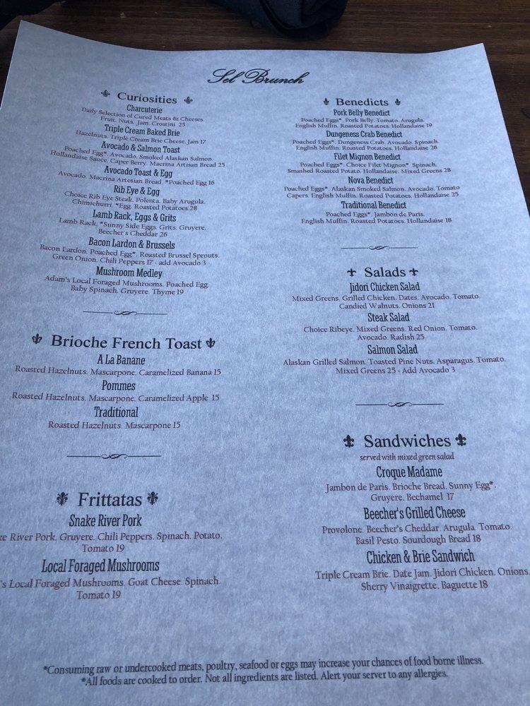 Menu at Le Sel Bistro pub & bar,