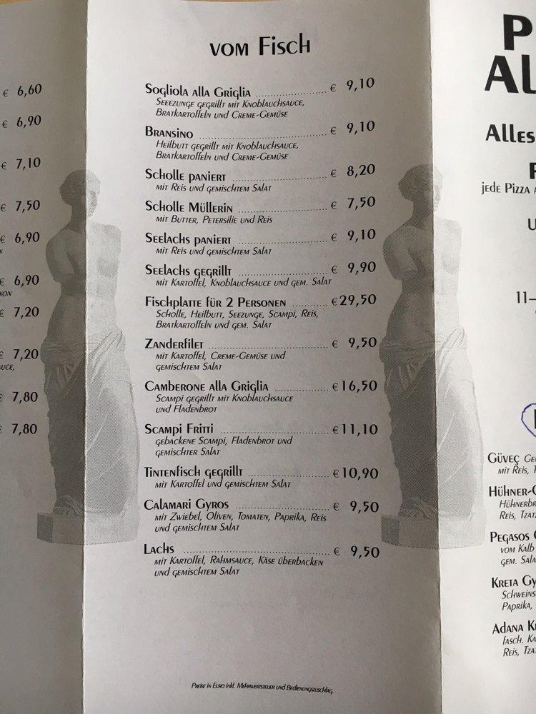 Speisekarte von Pizzeria Al Pacino (Cafe-Restaurant), Altlengbach