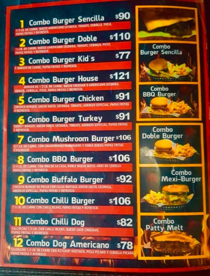 Carta Del Restaurante Burger House Heroica Nogales Av Tecnológico