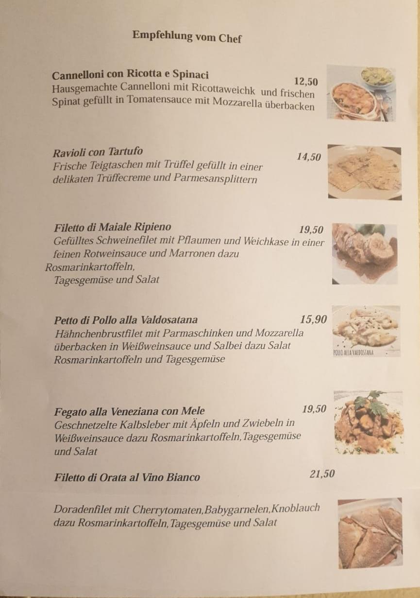 Speisekarte von Stella Marina restaurant, Berlin